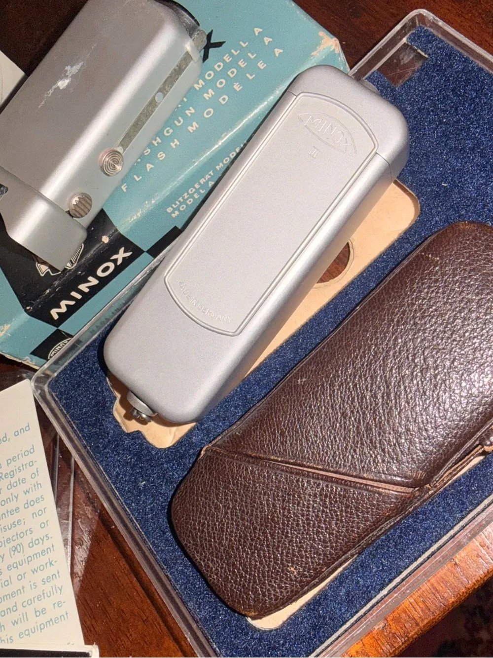 Minox IIIS Spy Subminiature Complan 15/3.5 w/ Flashgun Model A Original w/Manual